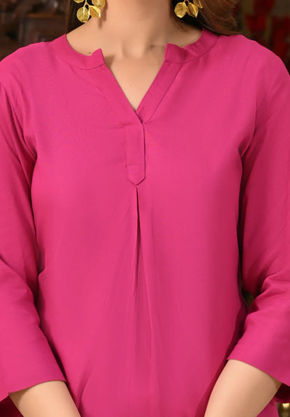 Magenta Pink Viscose co- ord set