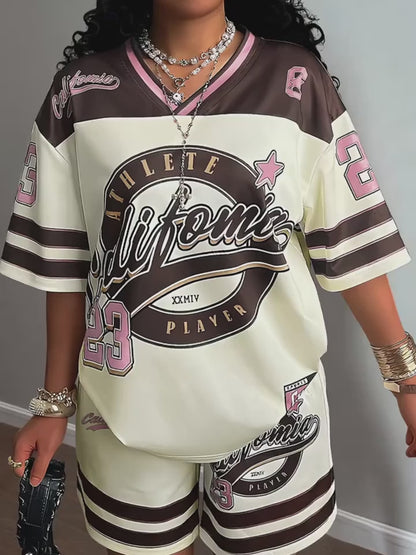 Retro California 2-Piece Mesh Casual Set